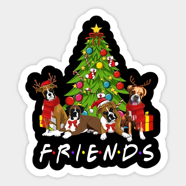 Christmas Tree Boxers Sticker by TeeWind